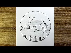 How to Draw an Easy Landscape with a House – Step-by-Step Drawing Tutorial