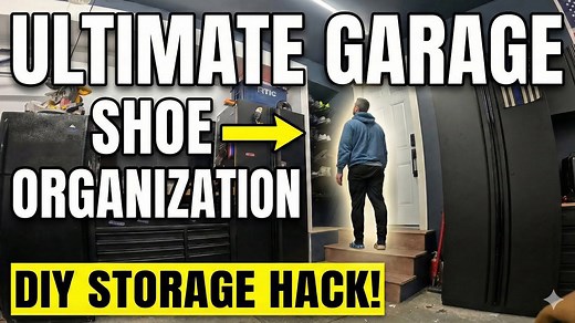 DIY garage shoe storage solution | Easy organization