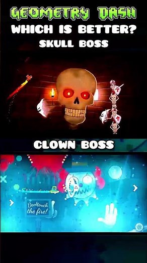 Skeleton Boss vs Clown Boss – The Ultimate Showdown! 🔥 | Geometry Dash