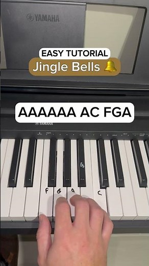 Jingle Bells EASY PIANO #piano #viral #easytutorial