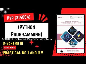 PYTHON PROGRAMMING msbte PRACTICAL NO: 1 and 2 MSBTE K-Scheme diploma 4th Semester #viralvideo