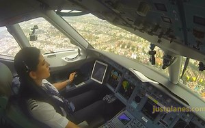 飞机座舱 墨西哥廉航INTERJET 苏霍伊超级喷气客机(SSJ-100) 美女机长降落新墨西哥城