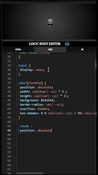 Insane Skull Toggle Switch Using Pure CSS 🤯 (No JavaScript) #coding #programming #htmlcss #css