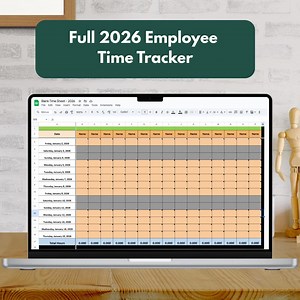 2026 Time Sheet Template - Multiple Employee Hour Tracking - Etsy