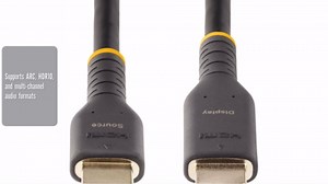 StarTech.com 30ft Active HDMI Cable w/Ethernet - HDMI 2.0 4K 60Hz UHD - Rugged HDMI Cord w/Aramid Fiber - Durable High Speed HDMI Cable - Heavy-Duty HDMI 2.0 Cable (RH2A-10M-HDMI-CABLE)