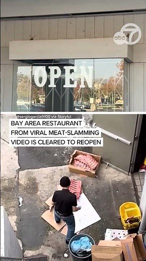 Bay Area restaurant from viral meat-slamming video is cleared to reopen