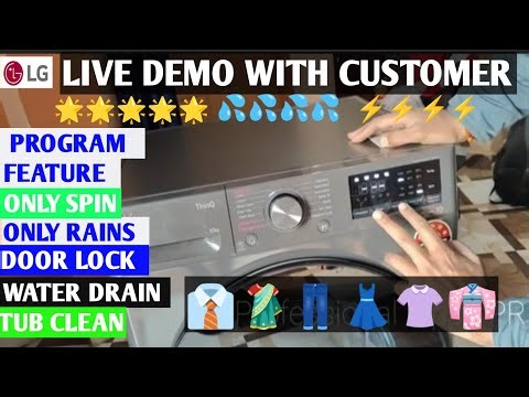 LG Washing Machine🌟🌟🌟🌟🌟 Live Demo everything explain || how to use with clothes.