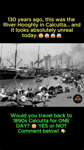 130+ Years Ago 😱 Calcutta’s Hooghly River in the 1890s 🇮🇳 | Old Kolkata #shorts