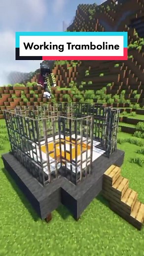 How to Make a Working Trampoline in Minecraft