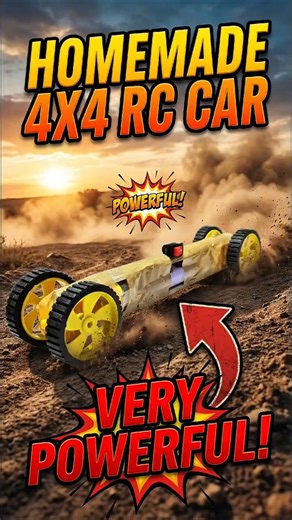 Homemade powerful 4x4 RC car #4x4cars #experiment #electronic