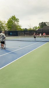 Game, Set, Match! 🎾💥 Gather friends and swing into action with group tennis lessons! Whether you're serving aces or perfecting your backhand, there's nothing like playing tennis with friends on the court. #HappyNationalTennisMonth | Marcus Jewish Community Center of Atlanta - MJCCA