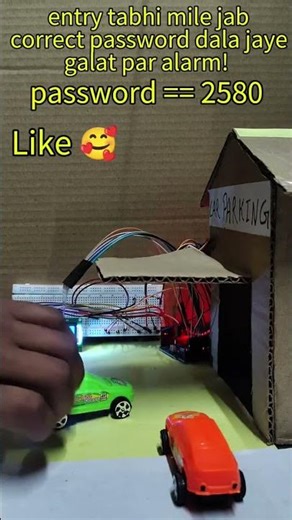 Arduino Based Password Car Parking Gate | Automatic Entry System #diy #shorts