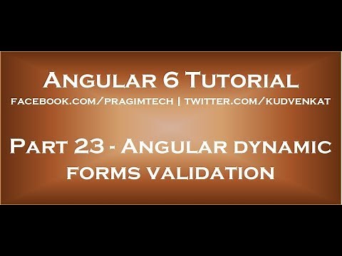 Angular dynamic forms validation
