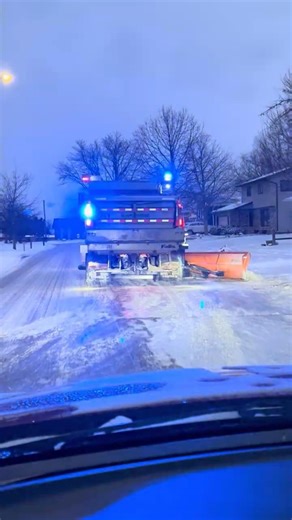 Snow plowing in Iowa, Jan 18, 2026