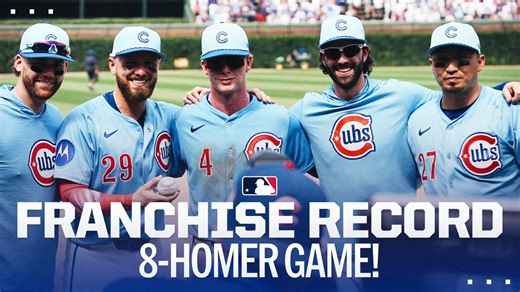 Cubs hit franchise-record eight home runs in win