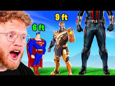 MARVEL vs DC SIZE Comparison (animation)