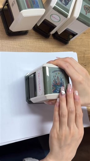 烟波人长安 on Instagram: "CMYK colorful stamp, welcome your custom logo design! #stamp #custom stamp #colorful stamp #multi color stamp"