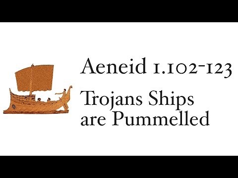 Aeneid Book 1.102-123: Trojan Ships are Pummelled
