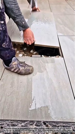 Smart Hidden Tile Access System | Modern Construction Technique