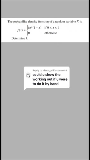 Determining the Value of K for a Probability Density Function