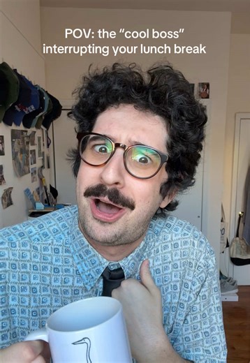 He’s actually chill if you get to know him 🙂 #boss #office #character #slack