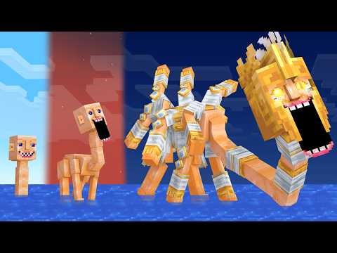 Upgrading HUMAN HEAD SEA MONSTER into a GOD in Minecraft