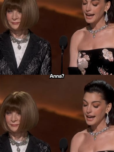 Anne Hathaway and Anna Wintour's Iconic Oscars Moment