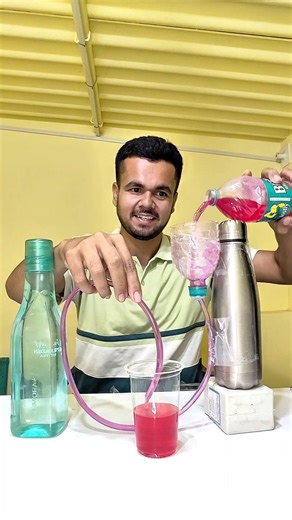 No Pump, No Touch… Phir Bhi Water Flow! 🤯 Real Science Trick #shorts #experiment
