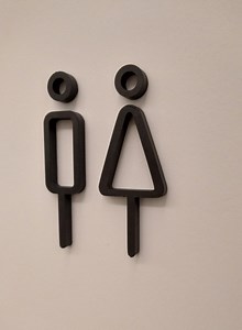 Bathroom Metal Sign, Modern Restroom Sign, Men Women Sign, Business Wc Signage, Letter Restroom Sign, Metal Bathroom Sign, Metal Toilet Sign - Etsy