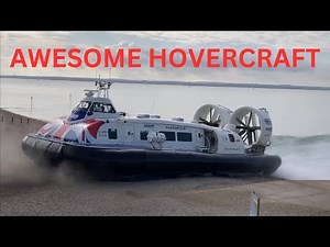 Griffon 2000TD ‘Island Flyer’ Hovercraft arriving & departing Lee OnSolent|Amazing Hovercraft Action