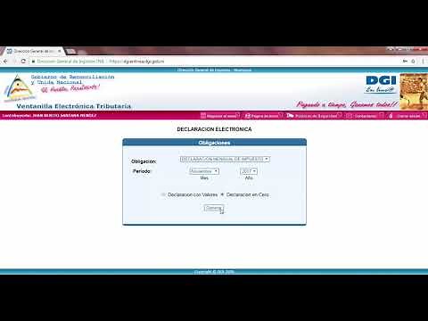 DGI Como hacer declaración mensual de impuestos (Declaración en Cero)