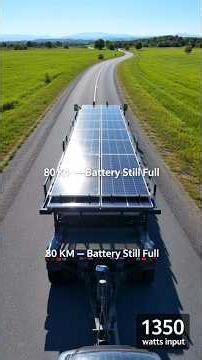 I Built a Solar Trailer That Almost Drives Forever – 250KM Real Test