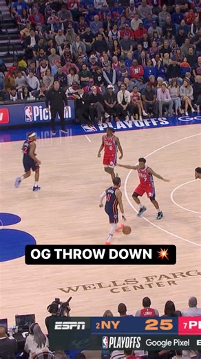 Pump, drive, and THROW DOWN from OG Anunoby ABC 😳 | Game 4 Knicks/Sixers | NBA