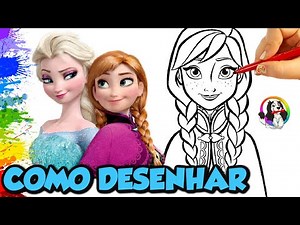 Como Fazer Desenho do Filme da Disney Frozen em Português - Como desenhar fácil com a Desenholandia