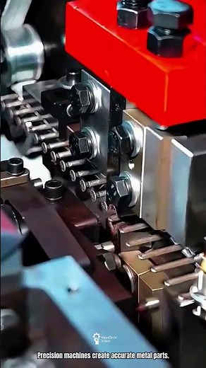 Industrial Machine Work Process Creating Precision Metal Components