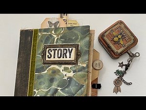 Handmade Book | Altered Tin Tops + Mini Junk Journal | Tim Holtz idea-ology 2021 | Flip Through