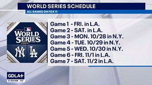 Dodgers-Yankees World Series schedule released