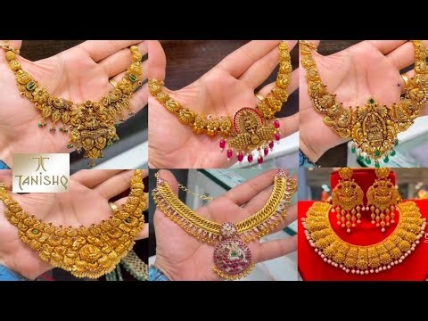 Latest Traditional gold Necklace Collection by Mia by Tanishq & Other Top Brands | Weight & Price