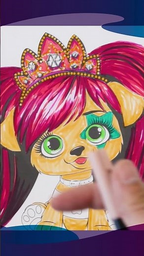 Coloreando a nuestra muñeca Vip Pets con rotuladores