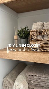 ✨YOU’LL WANT TO SAVE THIS! DIY Linen Closet for UNDER $30✨ Follow @fromhousetohomediy to learn how YOU can make your house a home! #linencloset #myhgtv #diymagazine #home | From House To Home DIY