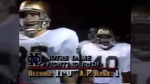 22K views · 509 reactions | November 25, 1989: Notre Dame and Miami players enter the field for their epic primetime matchup at the Orange Bowl. The Hurricanes would defeat the #1 Fighting Irish 27-10 in front of a raucous crowd of 81,634. Notre Dame's Lou Holtz would call it the most hostile environment he ever witnessed as a coach. Special thanks to Alex Carter for sending the clip. | Ghosts of the Orange Bowl | Facebook