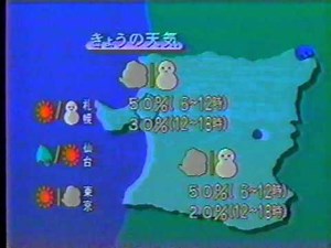 放送終了前の天気予報