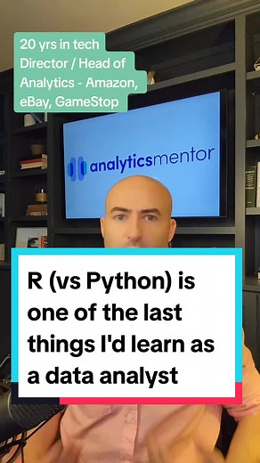 R (vs Python) is one of the last things I'd learn as a data analyst #dataanalyst #breakintotech #breakintoanalytics #dataanalytics