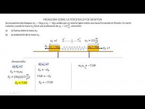 PROBLEMA SOBRE LA TERCERA LEY DE NEWTON