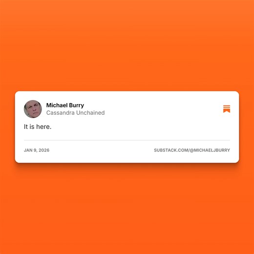 Michael Burry (@michaeljburry)