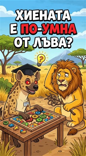 ХИЕНАТА Е ПО-УМНА ОТ ЛЪВА? 🧠