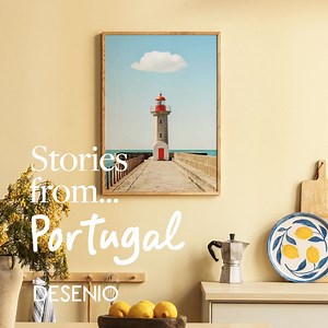 Explore a charming and whimsical collection inspired by Portugal, featuring photographs and illustrations that evoke a slower pace of life. | Desenio