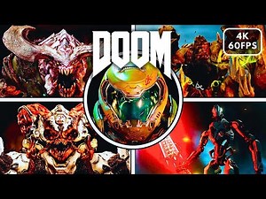 DOOM 2016 ALL BOSSES & ENDING (4K 60FPS) With Cutscenes.