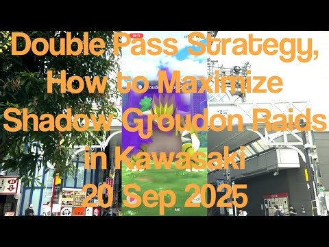Double Pass Strategy, How to Maximize Shadow Groudon Raids in Kawasaki 20250920 #pokemongo #groudon