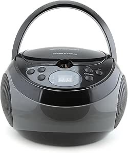 Amazon.com: Emerson EPB-3000 Portable CD Player with AM/FM Radio, Programmable Memory, Dual Stereo Speakers, 3.5mm AUX Input, and Two-Way Power for Home or On-The-Go Entertainment – Ideal for Music Lovers : Electronics